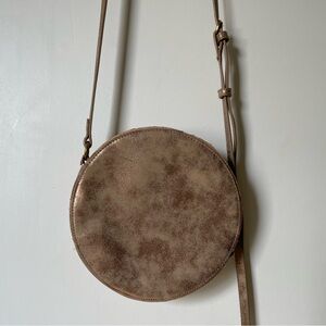 Round Gold Crossbody Bag